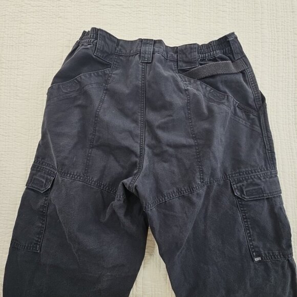5.11 Tactical Pants Men's 34x32 Navy Blue Canvas Cargo Double Knee Style 74251 - Picture 9 of 13